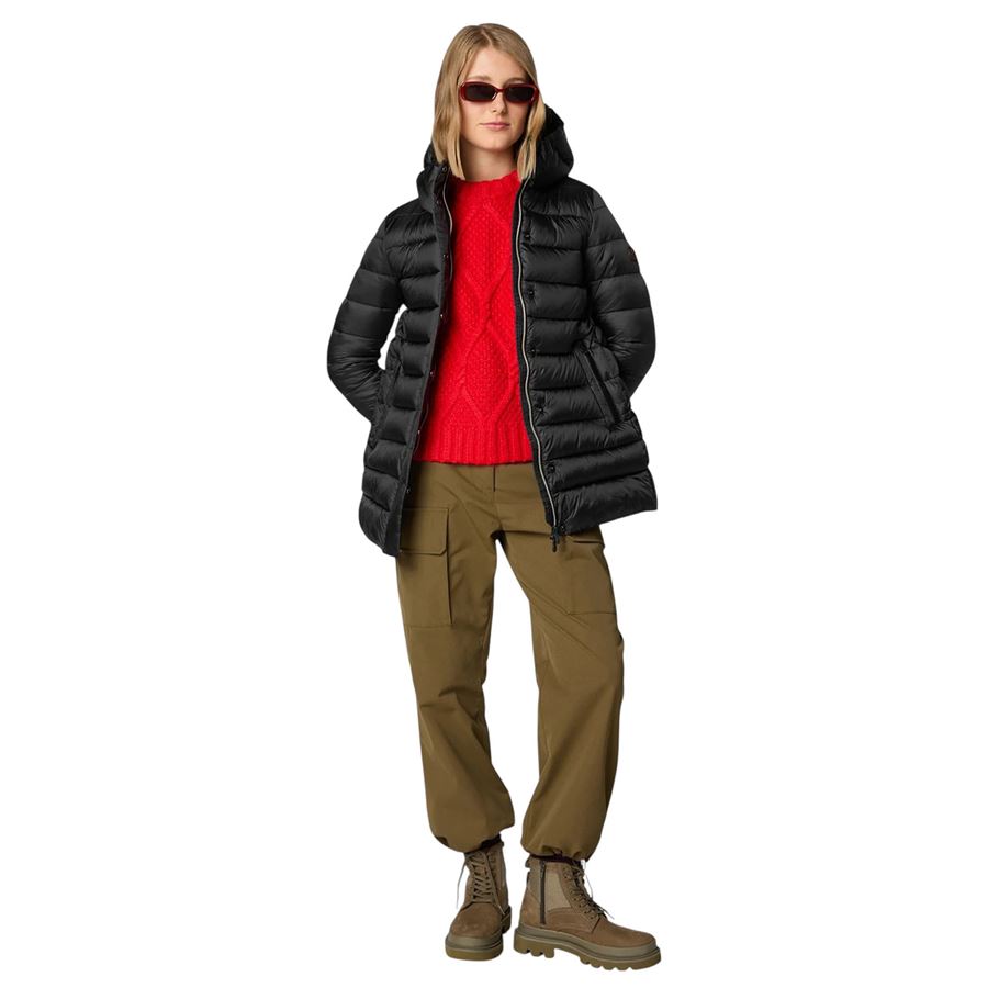 Drimia piumino da donna animal free con cappuccio Save The Duck | D41264W/IRIS2110000